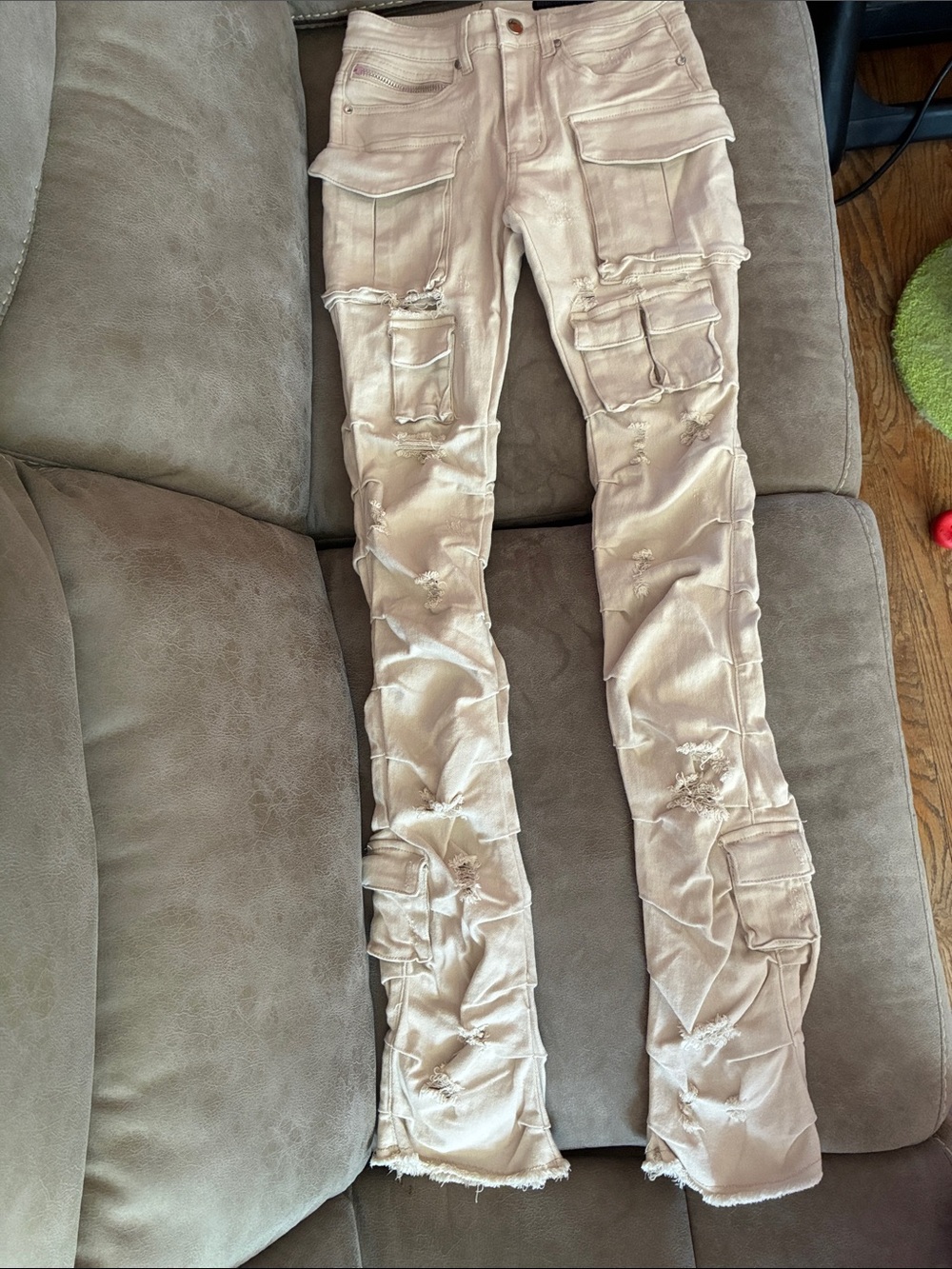 Rockstar original Slim Cargo Skinny Jeans in Light Beige